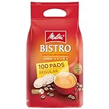 Melitta Café Bistro Röstkaffee in Kaffee-Pads, 100 Pads, Kaffeepads für Pad-Maschine, starke Röstung, geröstet in Deutschland, kräftig-aromatisch