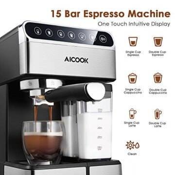Kaffeemaschine Aicook Espressomaschine mit Siebträger